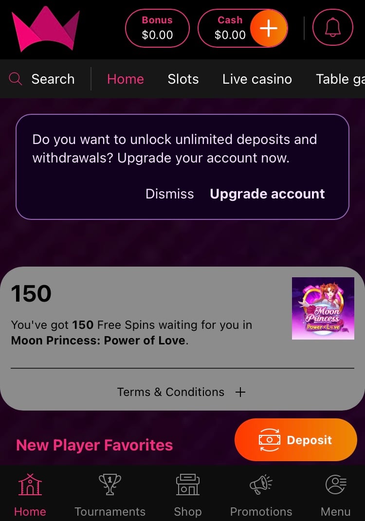 InterCasino free spins150